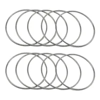 Dekorativa Objekt Figurer 12 st 4 tums silvermetallringar Hoops Macrame Ring för Dream Catchers och DIY Crafts