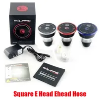 New Square E Head Ehead Hose Kit Mini Shisha Cartridge Refillable Ehookah Disposable Hookah 2400mAh Vaporizer 8ml Heads Tank