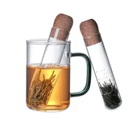 Universal Glass Tea Steiler infuser Creatieve pijp Drinkware Gereedschap Herbruikbaar Filter voor Mok Fancy Losse Theat Bladeren Brewing Herb