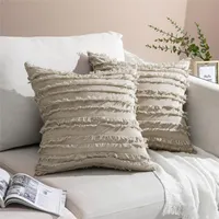 Poduszka/dekoracyjna poduszka poduszka na poduszkę kwiatowe frędzle poduszka żółta bawełnę z kości słoniowej szara bawełna 30x50 cm lędźwiowa sofa dekoracja