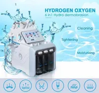 Portable 6in1 Gesichtsbehandlung H2O2 Hydra Aqua Wasser Haut Peelermabrasion Tiefe Reinigung RF Ultraschall Bio Falten Entfernung Schönheitsmaschine