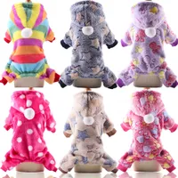 Soft Fleece Dog apparel Jumpsuit Winter Dogs Clothes Pajamas for Small Puppy Coat Pet Outfits cat Hoodie Clothing