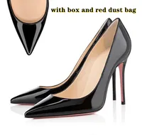 Pink Red Sexy Brand Womens Pumps Red Bottoms Pointed Toe High Heel Shoes Black 8cm 10cm 12cm Shallow Pumps Wedding Shoes Plus 44