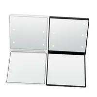 Espelhos compactos espelho de maquiagem com 6 pequenas luzes LED switch switch bateria tocado dimmer operado stand cosmético