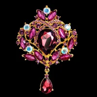 Broches de crystal Crown Pins Broches de ca￭da de corsage Broches de boda para mujeres Broch Fashion Jewelry Will and Sandy