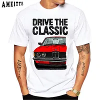 Männer T-shirts Sommer Männer Kurzarmantrieb The Classic E21 Doppelscheinwerfer T-Shirt Funny Cars Design Casual Tops Hip Hop Weiße Tees