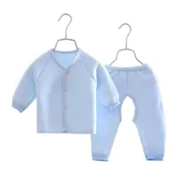 Giyim Setleri 2021 Erkek Kız Pijama Bebek Termal Iç Çamaşırı Kış Çocuklar Için Katı Pamuklu Çocuk Sıcak Giysileri