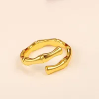 Anéis de casamento mxgxfam nó de bambu (abertura) para mulheres homens clássico 24 k cor de ouro puro jóias pessoais