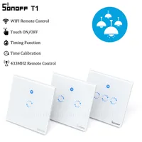 Module Alexa HomeAutomation Modules Sonoff T1 RF / App / Control 1/2/3 Gang 86 Type UK Panel Wall Home