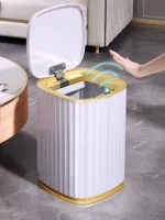 Joybos Automatique Smart Capteur Trash peut harpe Seau à ordures imperméable à poubelle Dustbin Salle de bain Cuisine Cuisine Armoire Nature Bin JX95
