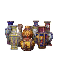 Jingdezhen Keramikvase Anordnung Wohnzimmer Blumenanordnung Alte chinesische Email Porzellan Vase Dekoration Handwerk