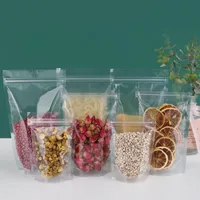 400 sztuk Plastikowy Wyczyść Torba Torba Przezroczysta Zip Zamek Wachnij Paint Packaging Etui do Vape ECIG Suchy Kwiat Kwiat Kwiat Karmowy Kawa Candy Storage