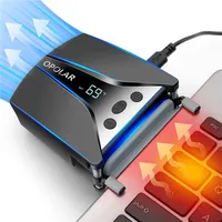 US Stock Laptop Pads Fläktkylare med temperaturdisplay, snabb kylning, auto-temp detektering, 13 vindhastighet, perfekt för spelbar dator Nintendo A10