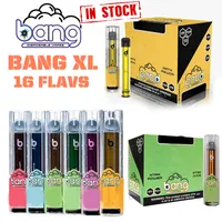 Bang XL XTRA 16 Цветов в течение 24 часов Одноразовые E-Cigarettes Устройство сигарет 6000 Заголовок 2 мл Заполненные Vape Pods 450 мАч Батарея Воздушаемый Posh Plus