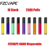 Original FZCVape Nano-Einweg-Kit E-Zigaretten-Gerät 2500 Puffs 1000mAh-Akku 6ml Vorgefüllte Pod-Patrone Vape-Pen vs Bang XXL Max Puff Authentic