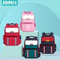 소년과 소녀를위한 배낭 초등학교 Schoolbag 소녀 1 학년 Schoolbags 대학 영어 스타일 어린이 배낭의 부담을 줄입니다.