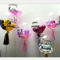 Rensa folien helium luftballonger kreativa bobo ballonger bröllop dusch xmas nyår födelsedagsfest dekor transparenta balonger barn leksak 160 y2