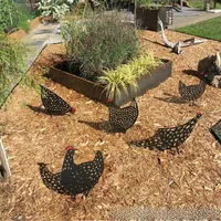 庭の装飾のチキンヤードアートアクリル鶏のためのイースター農場のステーキの装飾品屋外の家の裏庭の芝生de k6z2