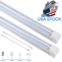 T8 Integrated Double Row Led Tube 2ft 4ft 8ft 72W 100W SMD2835 Tubi a LED LED Light Lighting fluorescente Migliore qualità