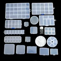Transparent Plastic Storage Jewelry Box 19 Sizes Compartment Adjustable Container For Beads Earring&Jewelry Rectangle Box Case