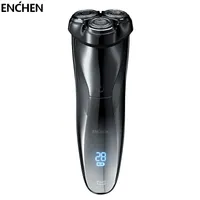 Enchen Electric Shavers Razor Blackstone 3 Máquina de afeitar para Hombres Barba Trimmer Triple Hoja Recargable Doble Dry Dry Uso 220214