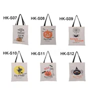 6 estilos Grandes bolsas de asas de Halloween Party Canvas Trick o Treat Handbag Festival Creativo Spider Candy Bag para niños CT05