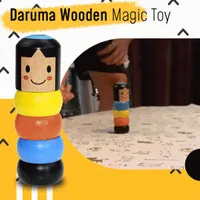 Party Favor 1 Set Magic Toy Close Up Scena Props Zabawa Akcesorium Immortal Daruma Unbreakable Wooden Man Tricks Hurtowe zabawki