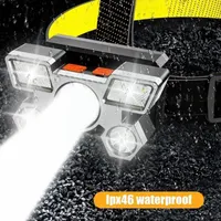 Bike Lights Outdoor Headlight Night Running Fishing Waterproof Lamp Rechargeable Portable Camping LED Miner&#039;s F9E4