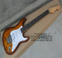 Cuerpo personalizado al por mayor de alta calidad Stratocaster Chrome Tremolo Floyd Rose Guitarra eléctrica