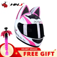 Capacetes de motocicleta Capacete rosa mulheres motocross capacete rosto completo casco moto personalidade motociclista motociclista
