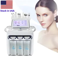 مخزون في الولايات المتحدة الأمريكية 6in1 Hydra Dermabrasion Aqua Peel Clean Clean Skin Care RF Face Face Cleaning Hydro Water Peel Beel Machine Microdermabargar