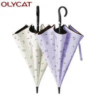 Guarda-chuvas olycat crianças guarda-chuva à prova de vento bonito gato automático meninas uv proteção uv parasol grande punho longo crianças 8 costelas