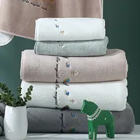 Coral fluwelen handdoek zal niet lintvrije 80g jacquard luxe design zachte wasbad thuis absorberende mannen en vrouwen washandjes groothandel