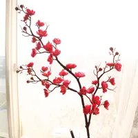 Kwiaty dekoracyjne Wieńce pojedyncza symulacja kwiat sztuczny chiński styl śliwka brzoskwini DIY Dekoracja Wedding Party Wall Rose