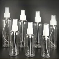 Garrafas de pulverização vazias plásticas transparentes pequenas garrafas de frasco 10ml / 30ml / 50ml / 60ml / 100ml Garrafa de viagem