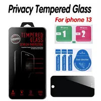 Privacy Tempered Glass Anti Spy Screen Protectors For iPhone 13 12 XS 11 PRO MAX 7 8 PLUS Protector Film Invisible with Retail Box