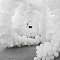 5 "10" 12 "18" "Matte White Globos redondo Forma de arte blanco Boda Decoración de cumpleaños Party Helium Globos Y0622