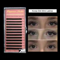4 brickor eyelash förlängning volym ögonlash levererar individuell lash klassisk mjuk silke mink lash djup matt naturlig tittar hpness