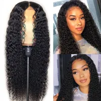 Hot Popular Natural Soft Black Curly Wavy Long Cheap Wigs with Baby Hair Heat Resistant Glueless Synthetic Wigs for Black Women
