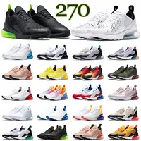 Nike Air Max 270 2021 Coussin chaud Hommes Chaussures de course Triple Black Summer Dipligé 27s Sneakers Rainbow 27C Femmes Formatrices Sports Taille 36-45 Z77