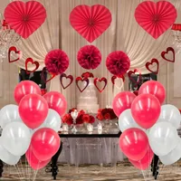 写真背景の背景風船の心Love Studio Photo Boothバレンタインデー結婚式の装飾DIYパーティーの装飾風船アクセサリー