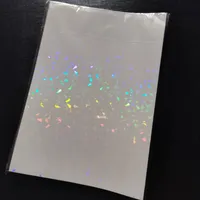 Geschenk Wrap Holographische Folie Klebeband Rückfassung 50 Blätter 210 x 297 mm Glasbrille Stanzen auf Papier Kunststoff DIY Paket Farbe Karte