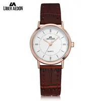 손목 시계 Liber Aedon Limited Edition Women Watches Leather Watchband 애호