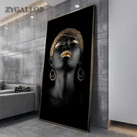 Modern konst kanfasmålning afrikansk svart kvinna affischer och utskrifter skandinaviska väggkonst Bilder för vardagsrum heminredning x0726