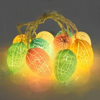 イースターエッグ形10 LED装飾的なぶら下げライトの飾り在宅ホリデーパーティーの輝きのための幸せな装飾暗い卵の文字列