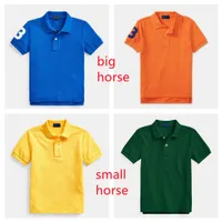 Kids Polos T Shirt Summer Boy Girl, cómodo Classic Baby Polo Tees Clothing, transpirable 8 colores Camisetas Pony Bordido de manga corta