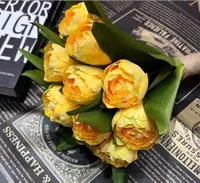 Bouquet de pivoine artificielle Fleurs de soie Fake Leaf Home and Wedding Party Décoration 6Colors à choisir
