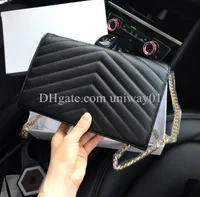 高品質の女性ハンドバッグバッグ本物のレザーオリジナルボックス財布クラッチショルダーバッグメッセンジャークロスボディキャビアレディ