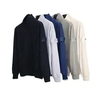 Bluzy dla mężczyzn kobiet bluzy zamek w górę turtleneck sweter para stroje spadają z wzorów bawełniane haftowane opaski wiosna jesień kurtka na zewnątrz pulower