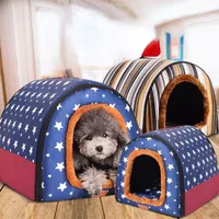 Canni di cani da pet per cani da cane morbido tenda da gatto morbido per interno chiuso cesto nido per sonno caldo con tappetino da viaggio rimovibile cuscino
